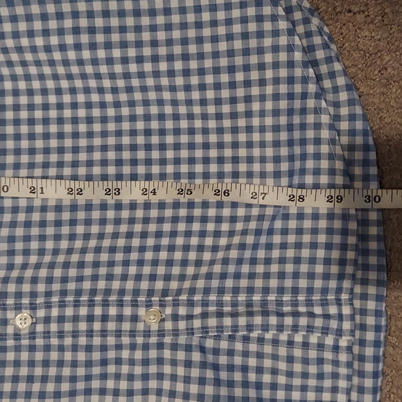 Bonobos Blue And White Gingham Button Down Shirt Sz Large Slim Fit - Picture 11 of 11